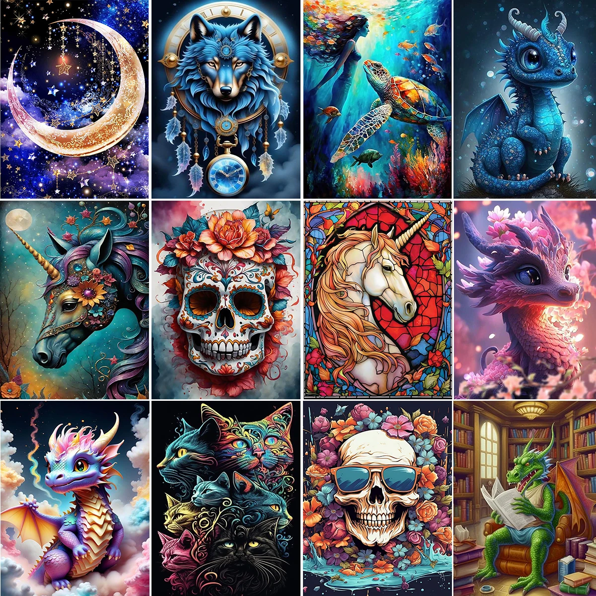 Diy 5D Diamond Painting Kits for Adults 30*40CM Full Drill CrystaL Rhinestone Embroidery Craft Kits for Home Wall Decor Gifts