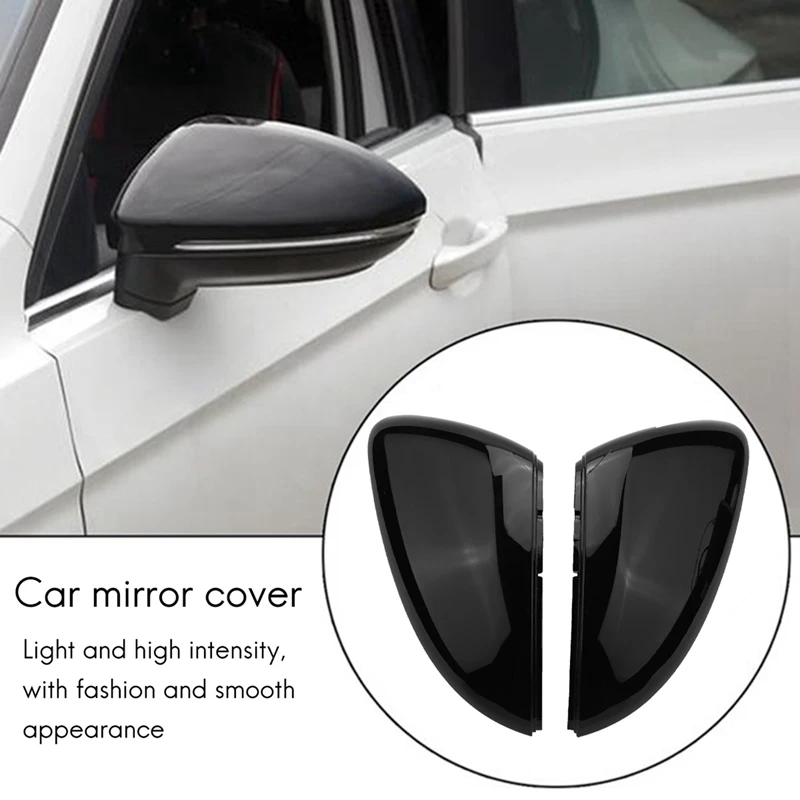 2Pcs Car Left And Right Rearview Mirror Housing Cover For Golf 7