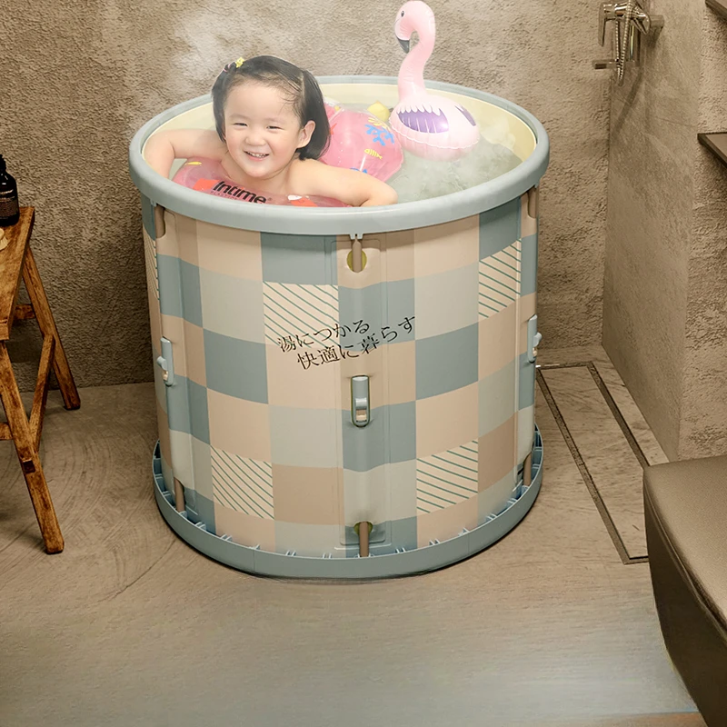 

Bath bucket adult foldable bathtub household full body bath barrel baby swimming bucket bathtub artifact children's bath barrel