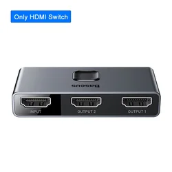 Baseus 4K 60Hz Bi-Directional HDR HDMI Switcher and Audio Adapter - HDMI Switch (HDMI Switch)