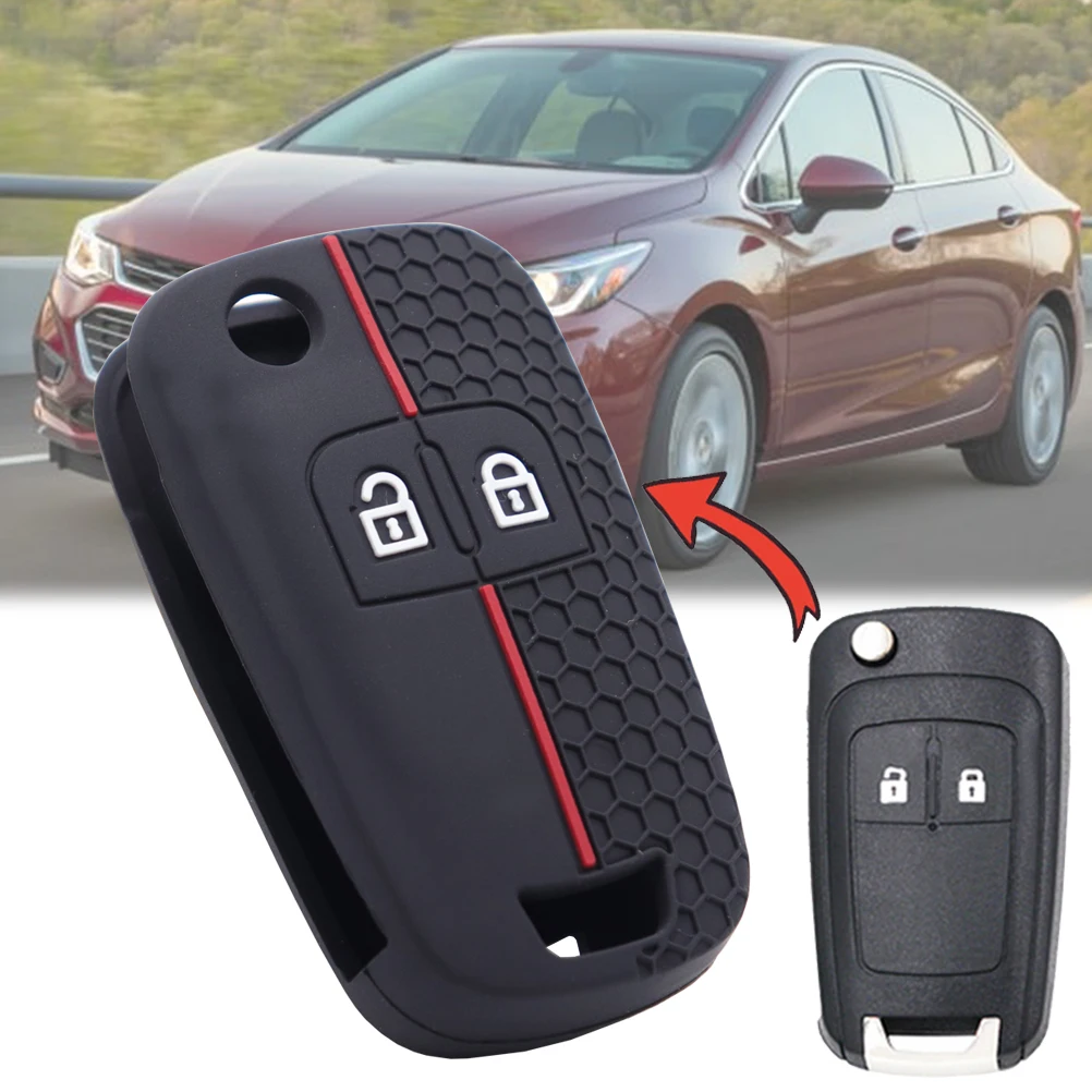 

For Opel/Vauxhall Astra J Corsa D E Zafira Mokka Holden Chevrolet Cruze Malibu Silicone Car Smart Key Shell Cover Fob Holder