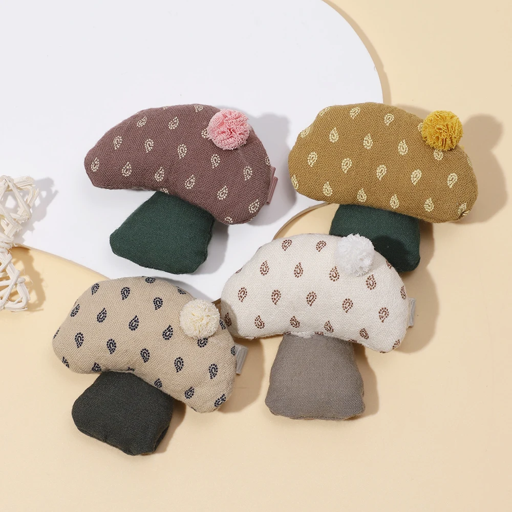 

Baby Accessories For Newborn Toddler Kids Baby Girl Boy Hairclip Cotton Hairpin Cute Cartoon Mushroom Hair Clip Hair Accessories