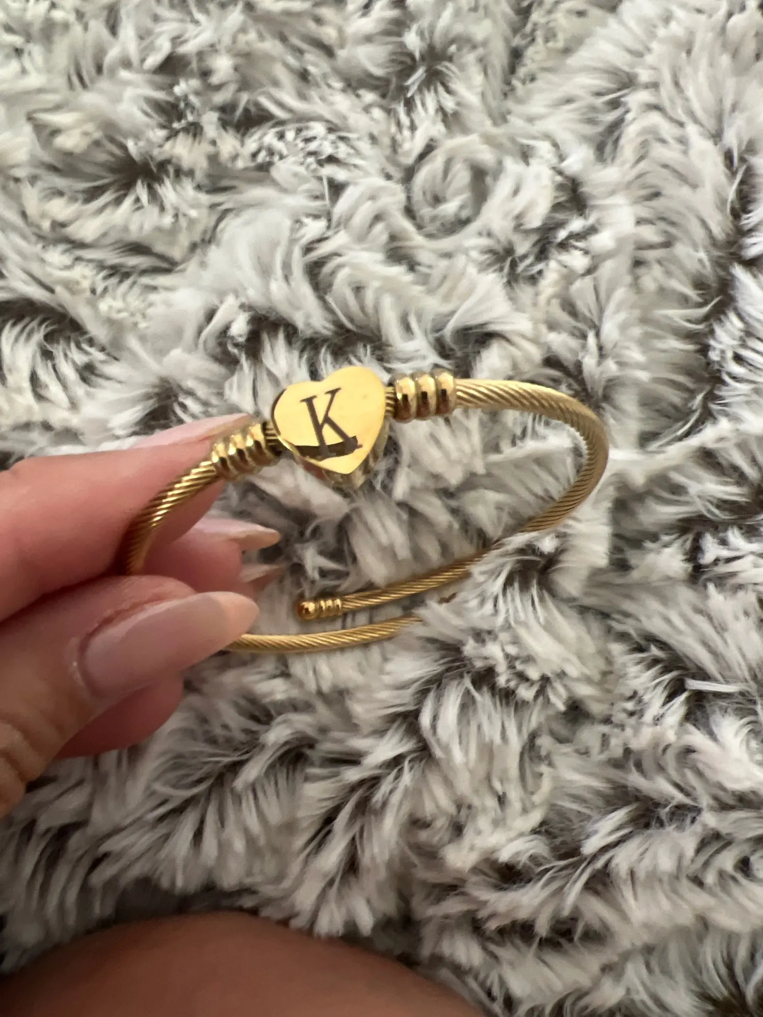 Louis Vuitton LV & Me Bracelet, Letter D Gold Metal