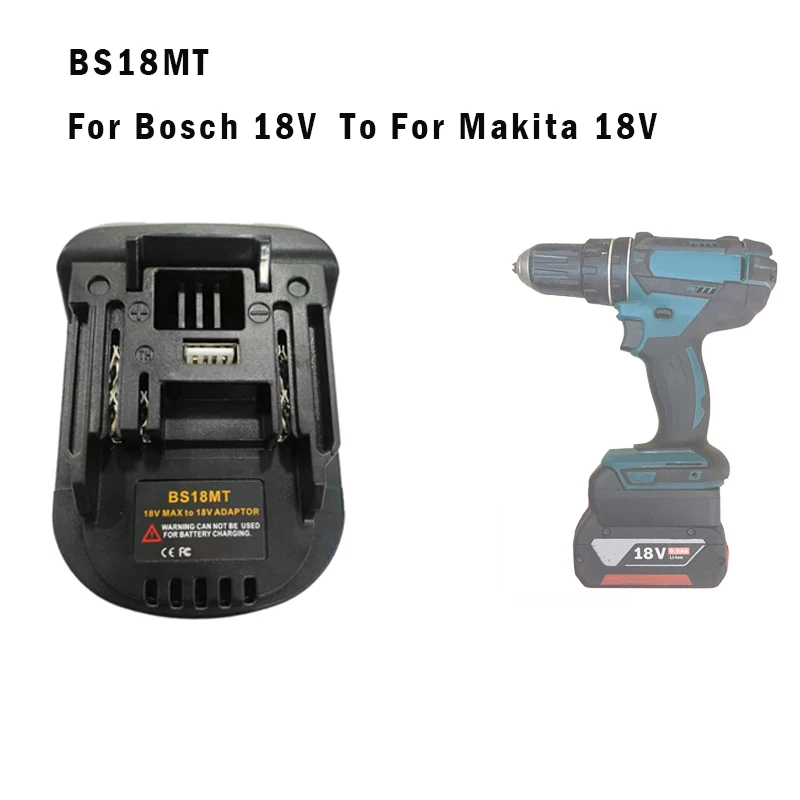 Bateria Adaptador para Porter Cabo Milwaukee Dewalt Bosch 20v Bateria para Makita 18v Ferramenta Substituir 18v Bateria Bps18m Dm18m Bs18mt - Image 4