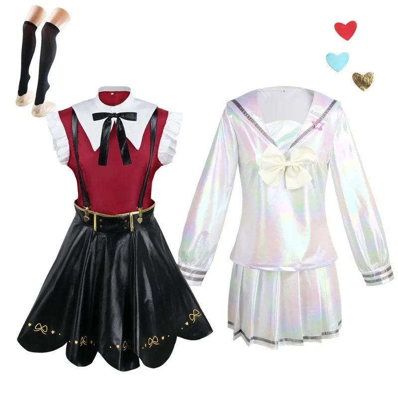 

Game Needy Girl Overdose Cosplay Costume Anime JK Uniform Leather Skirt Set Abyss KAngel Ame Chan Party Dress Clothes