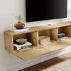 Floating TV Stand, Wall Mounted Shelf, Modern Floating Entertainment Center with 3 Fluted Flip-Down Doors, 70" Large Stor 5