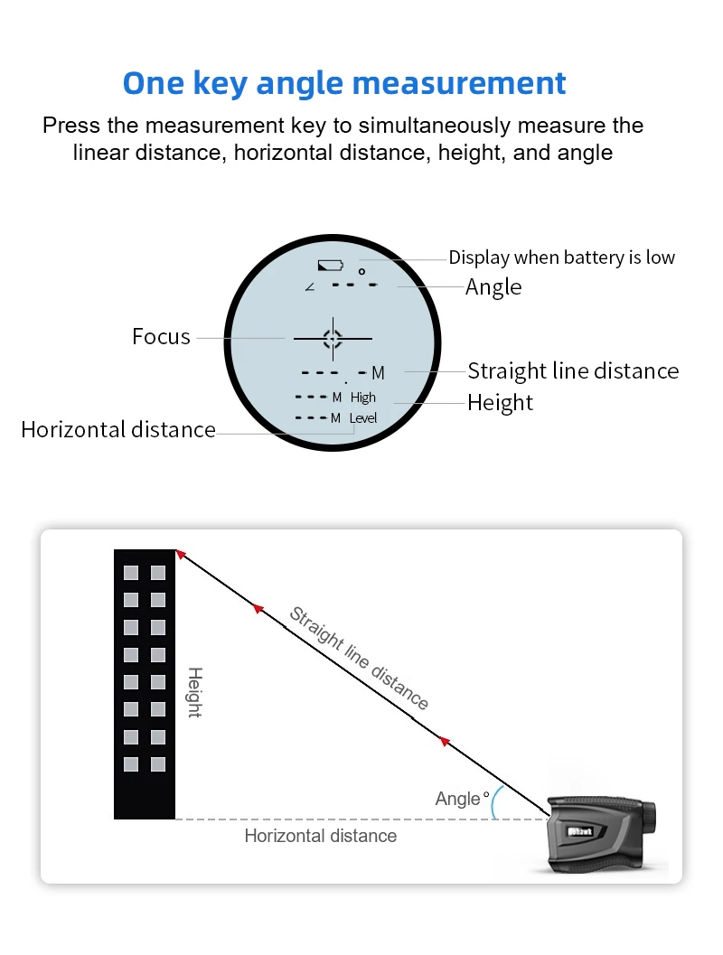 Multifunctional Laser Rangefinder 600/1000 Yards Golf Range Finder for Hunting G