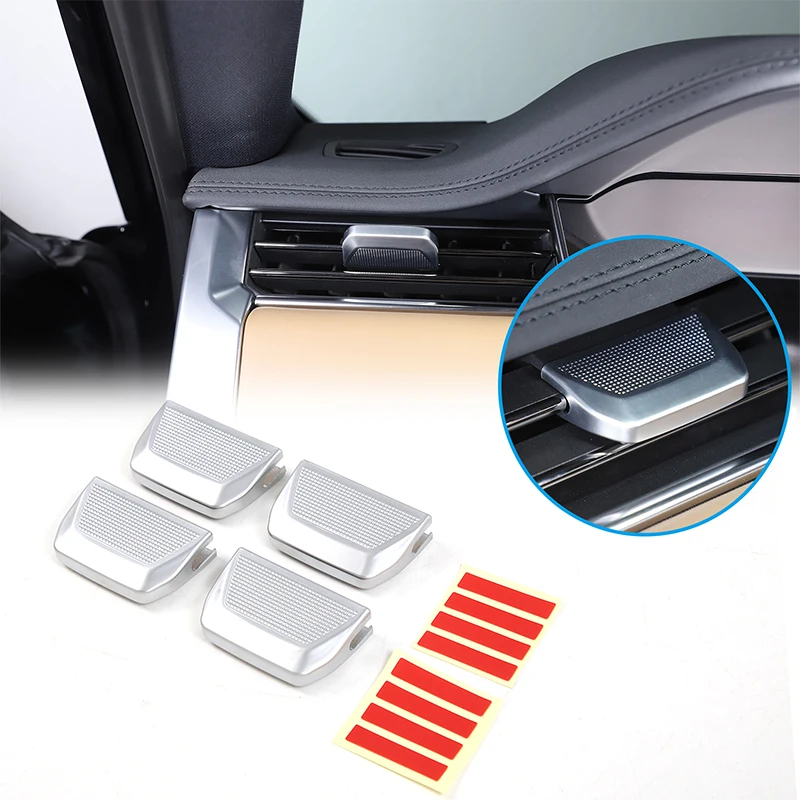 Per Land Rover Range Rover Sport/Vogue 2023 + Abs Silver Car Front Row Air Outlet Regolazione Rod Cover Sticker Accessori Per Auto