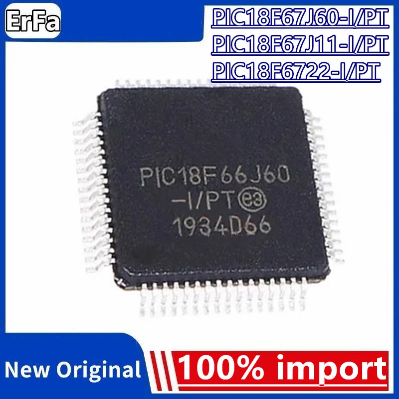 

2pcs 100% New PIC18F67J60-I/PT PIC18F67J11-I/PT PIC18F6722-I/PT TQFP64 IC