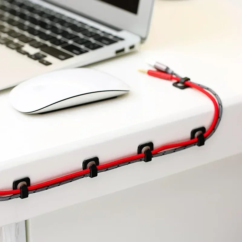 18pcs Self Adhesive USB Charger Cable Clips Multifunction Wire Cord Cable Winder Data Line Fixer Office Desk Tidy Manager