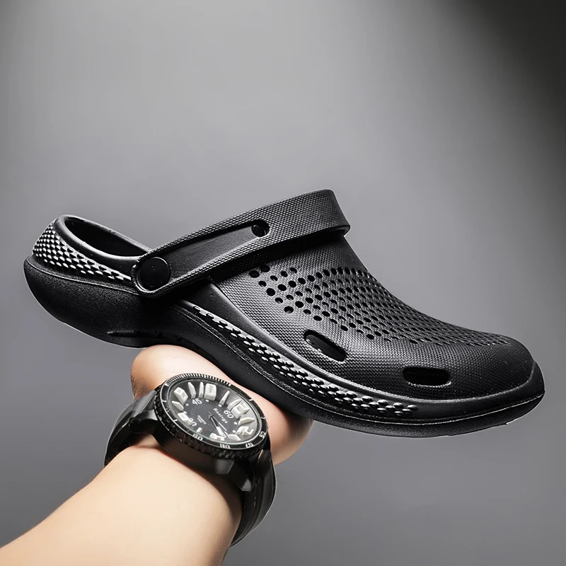 Men's  Cushion Sandals 2023 Garden Shoes High Quality Stretch Shock-absorbing Sandals Beach Shoes Outdoor Couple Slippers