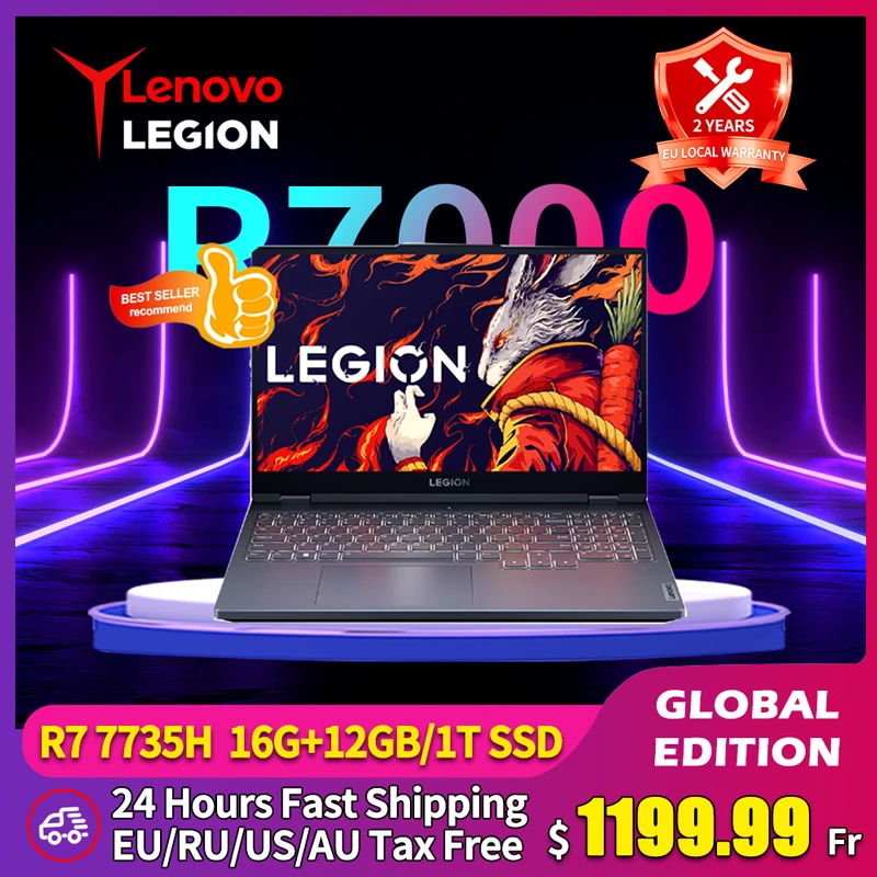 Lenovo-Legion r7000 2023 e-sportsゲーミングノートパソコン,R7 