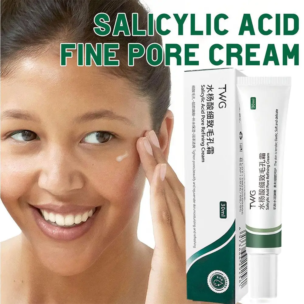 

Salicylic Acid Pores Refining Cream Shrink Pore Improve Anti-aging Blackheads Skin Control Cream Oil Remove Care Face 20g A V3E3