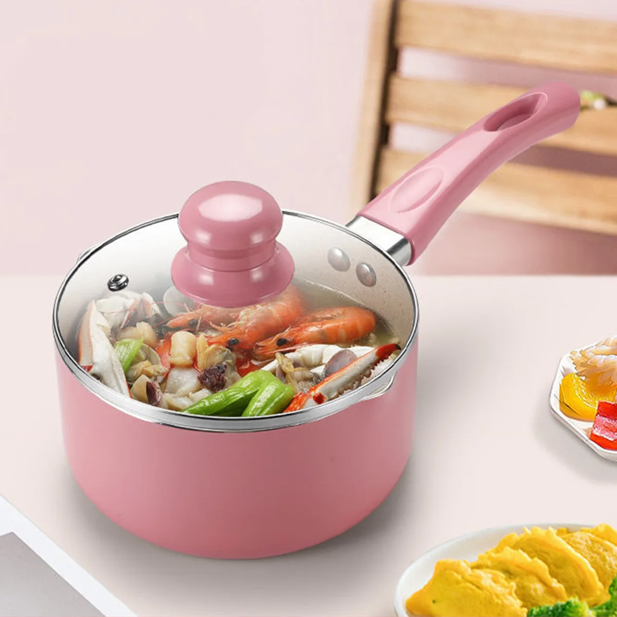 

Non-stick Coating Aluminium Saucepan with Lid Milk Pot