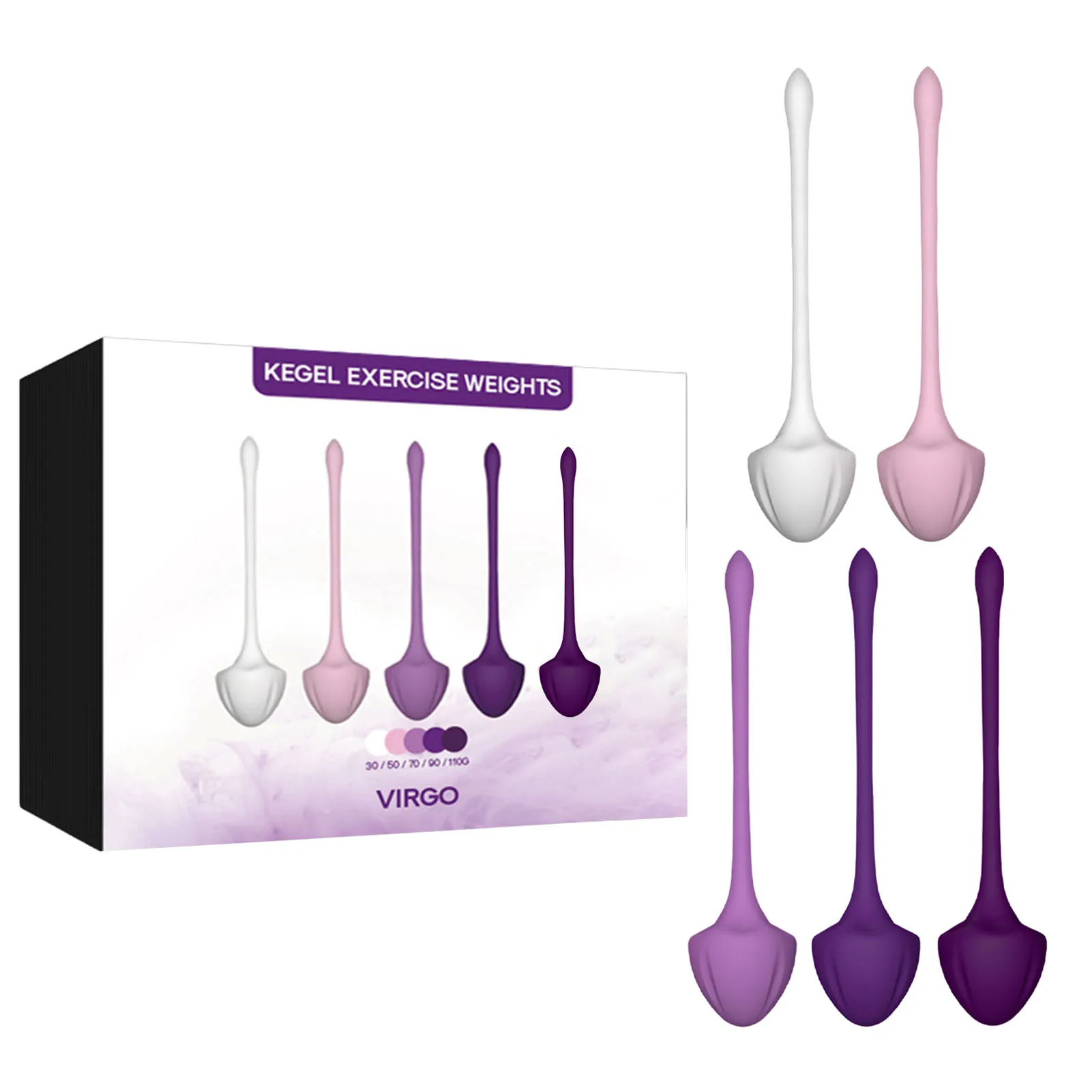 5Pcs Manubri In Silicone Palle Di Kegel Palle Di Geisha Di Serraggio Vaginale Muscoli Del Pavimento Pelvico Dopo Il Parto Esercizio Giocattoli Del Ses