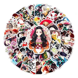 50 PCS Anime Demon Slayer Cartoon Tanjirou Nezuko Luggage Sticker Waterproof Graffiti Sticker Scooter Waterproof Sticker