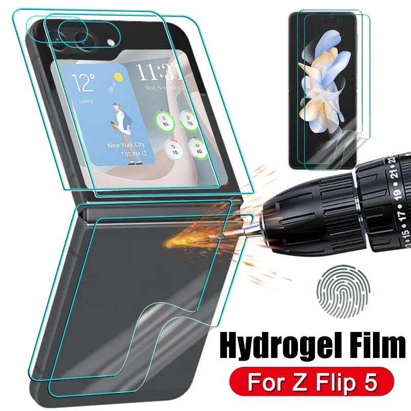 Pellicola Idrogel 6 In1 Per Samsung Galaxy Z Flip 5 5G Protettiva Antigraffio Per Samsung Z Flip5 Zflip 5 Protezioni Per Schermo In Tpu Morbido