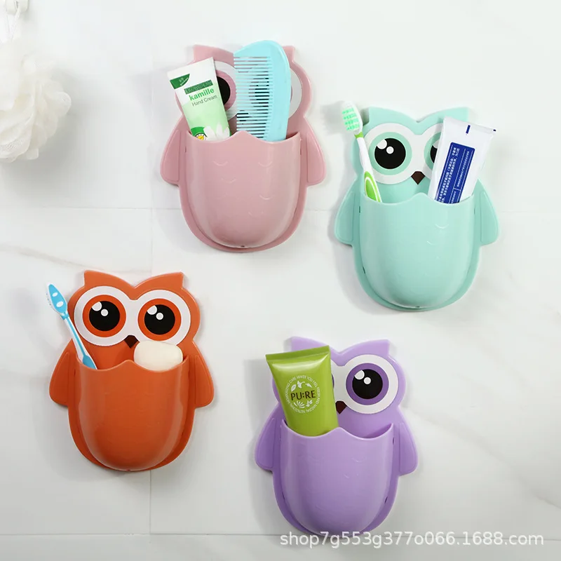 

4PCS Toothbrush holder, non perforated drain tube, chopsticks basket, kitchen, bathroom, bathroom, storage wall hanging