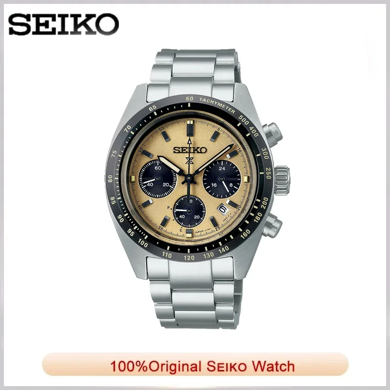 Nuovo Orologio Meccanico Automatico Seiko Panda Di Three Eyed Watchplate Chronograph Calendario Completo Ssc813P1 Orologi Da Polso Da Uomo
