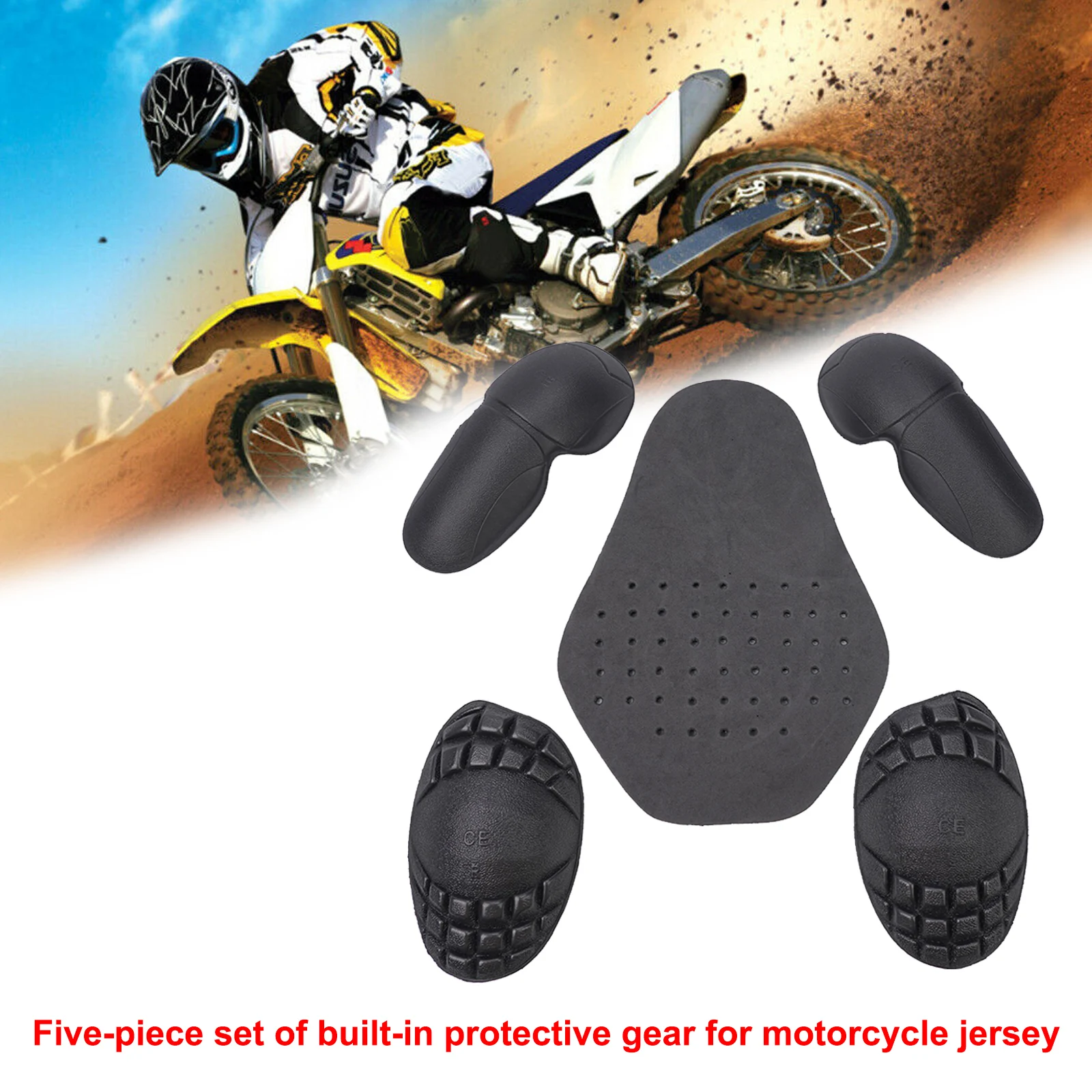 5PCS Motorrad Fahrrad Reiten Jacke Reiten Kleidung EVA Wärme-gepresst Schulter Pads Zurück Ellenbogen Schulter Rüstung Einsatz Schutz – Detail 20