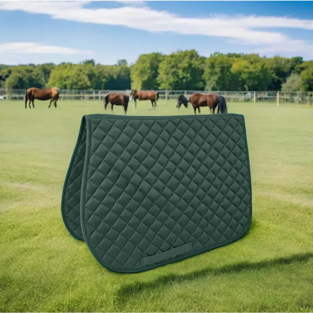 Classic English Horse Saddle Pad – Comfortable Non-Slip Polycotton Pad 1