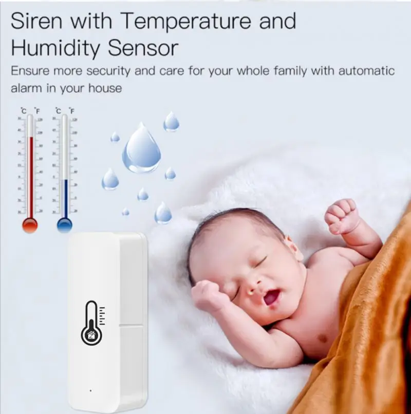 Zigbee 3.0 Temperature Humidity Sensor Indoor Hygrometer Thermometer Battery Powered Tuya Smart Life Work With Alexa Google Home