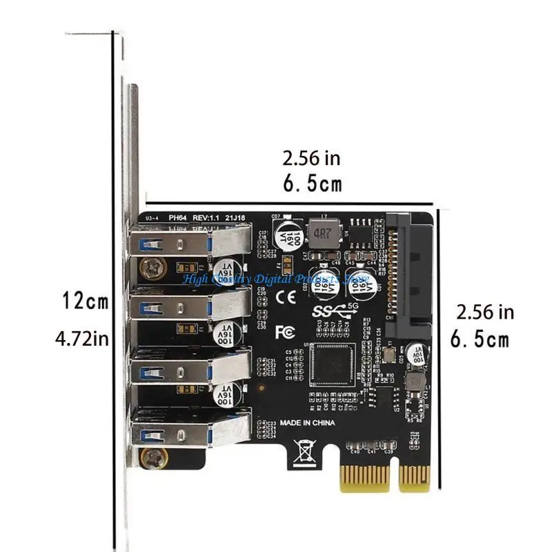 7 용 Express 카드용 U2JE 4 포트 PCIe-USB 확장 카드 USB