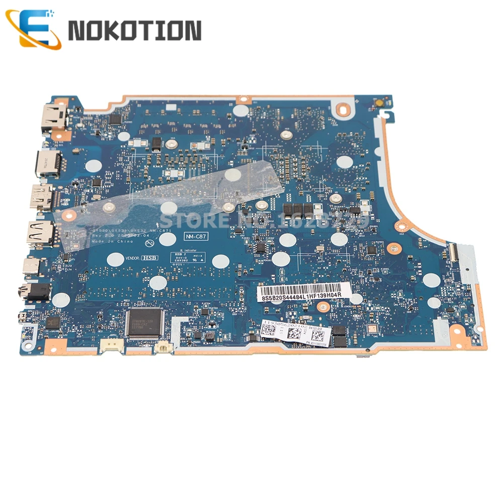 NOKOTION GY531 GY532 NM-C871 MAIN BOARD For Lenovo IdeaPad Gaming