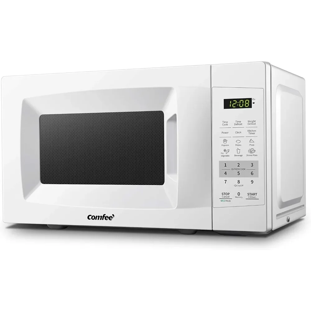 COMFEE' EM720CPL-PM Countertop Microwave Oven with Sound On/Off, ECO Mode and Easy One-Touch Buttons, 0.7 Cu Ft/700W Pearl White 2
