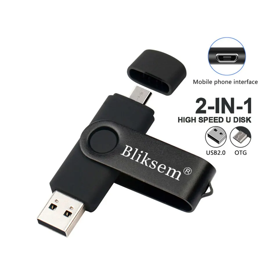 Bliksem OTG Flash Drive 32GB 64GB High Speed USB2.0 for PC Mobile Phone USB Metal Mini Pen Drive 32GB USB Flash Drive 64GB