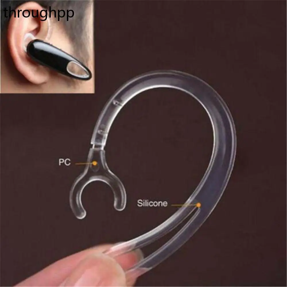 2 PCS 6mm 7mm 8mm 10mm Bluetooth Earphone Transparent Silicone Earhook Loop Clip Headset Ear Hook Replacement Accessories x5 open earhook earphone bluetooth headset sport cycling driver running bone conduction headphone