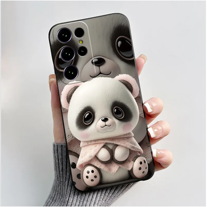 Luxury Love Heart Rabbit Black TPU Silicone Protective Phone Case