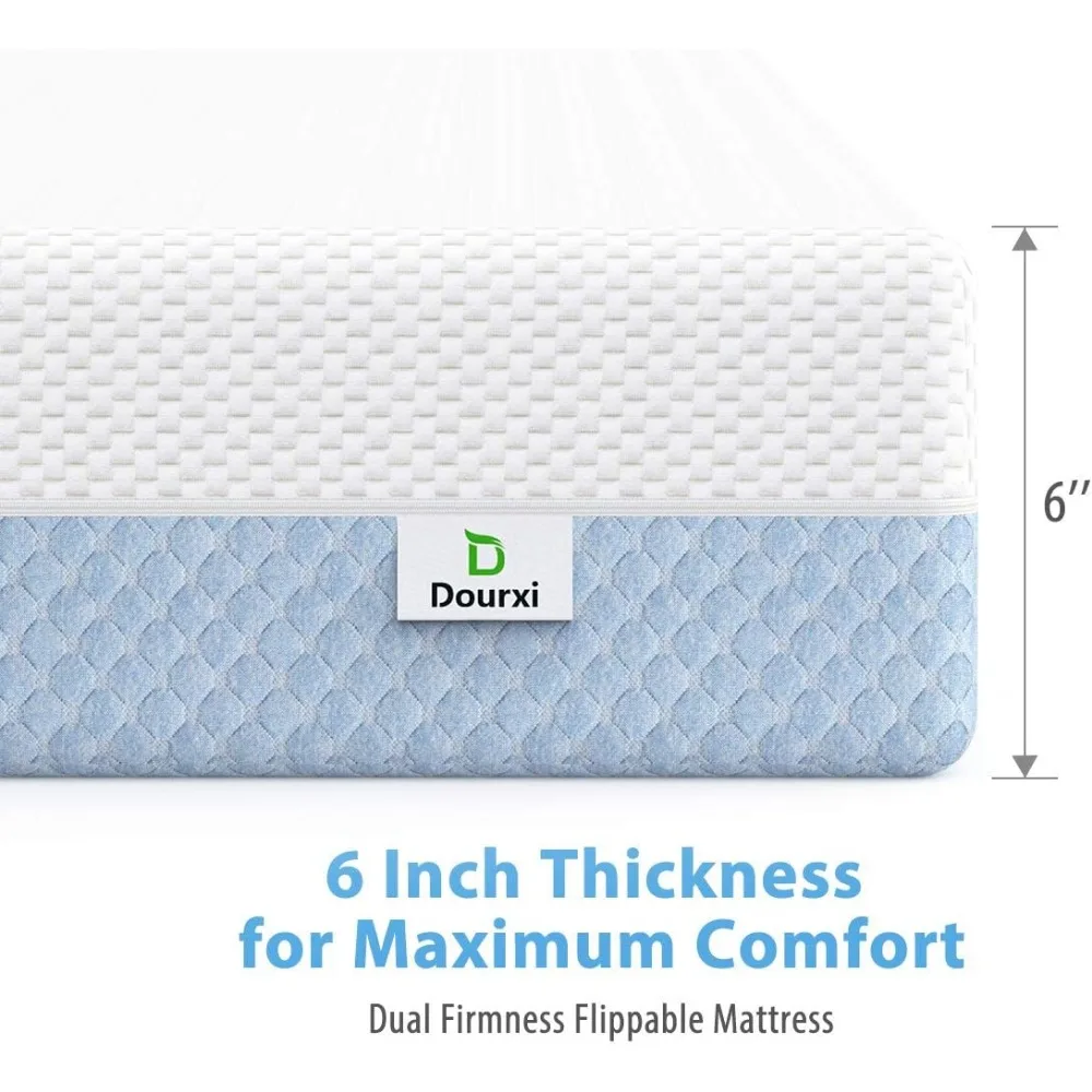 Dual Sided Comfort Memory Foam Toddler Bed Mattress, Triple-Layer Breathable Premium Baby Mattress for Infant and Toddler 5