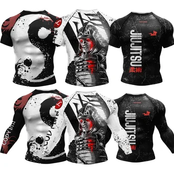 Cody Lundin Uv protezione solare camicia manica lunga Bjj Rashguard sublimazione Manto Jiujitsu uomo Boxeo Tee No Gi MMA abbigliamento da palestra