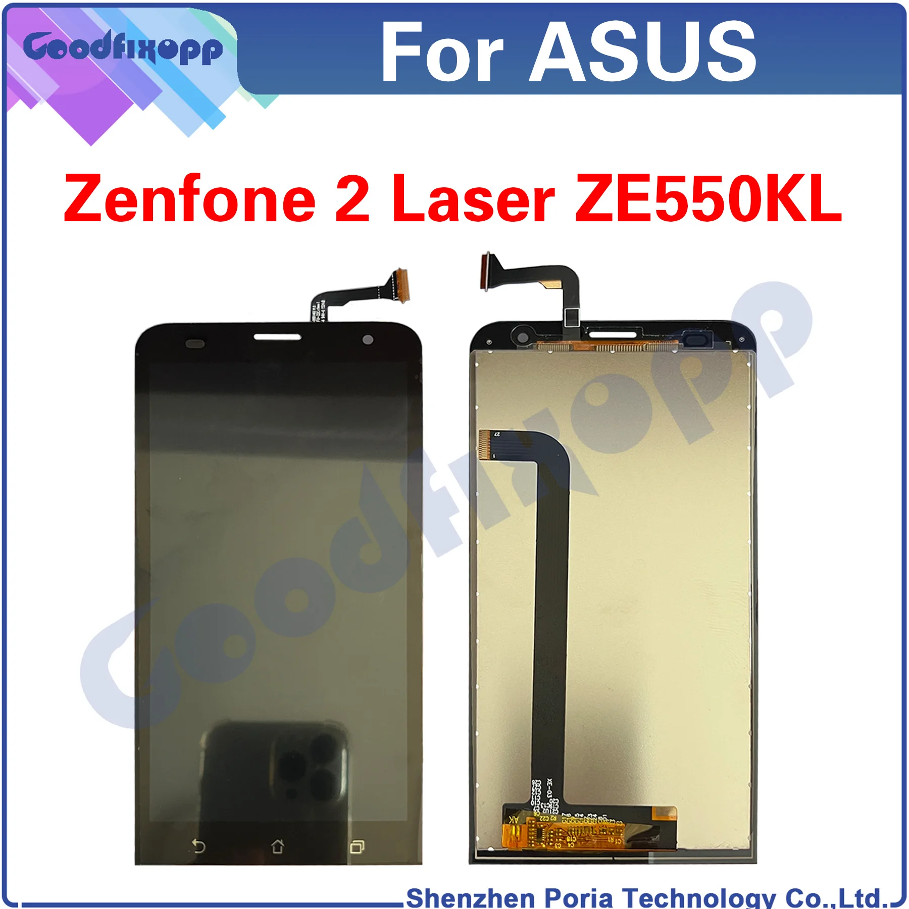 

100% Test For Asus Zenfone 2 Laser ZE550KL Z00LD Z00LDD LCD Display Touch Screen Digitizer Assembly Repair Parts Replacement