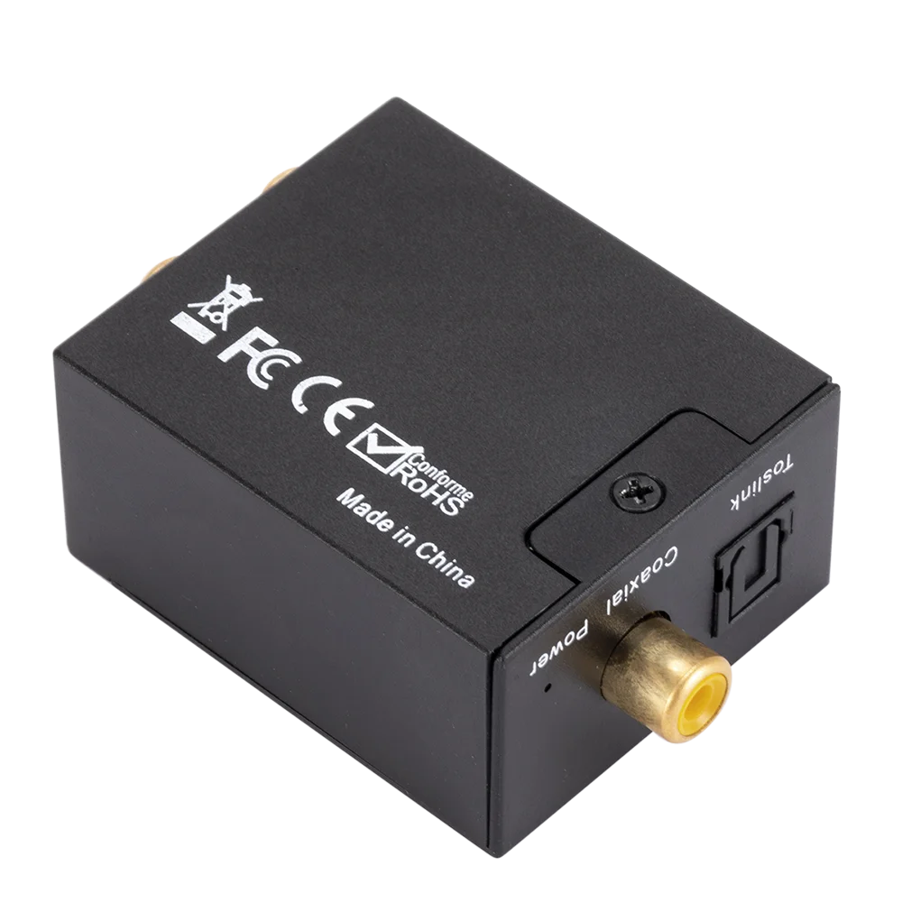 Digital to Analog Audio Converter BT Optical Fiber Toslink Coaxial Signal to RCA R/L Audio Decoder SPDIF for ATV DAC Amplifier