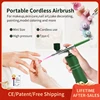 Airbrush Nail With Compressor Kit For Nails Art Paint Cake Crafts Nails Spray Nano Steam Gun Nail Art Tattoo Spray Gun Oxygen 1