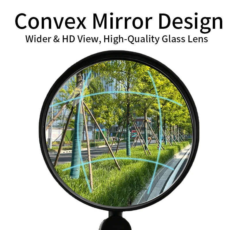 Rotatable Wide Angle Convex Bike Rear View Mirror