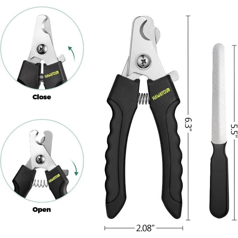 Pet Nail Clippers with Sickle Dog Cat Nail Trimmer Labor and Time Saving Stainless Steel Manicure Scissors Pet Grooming Supplies 6