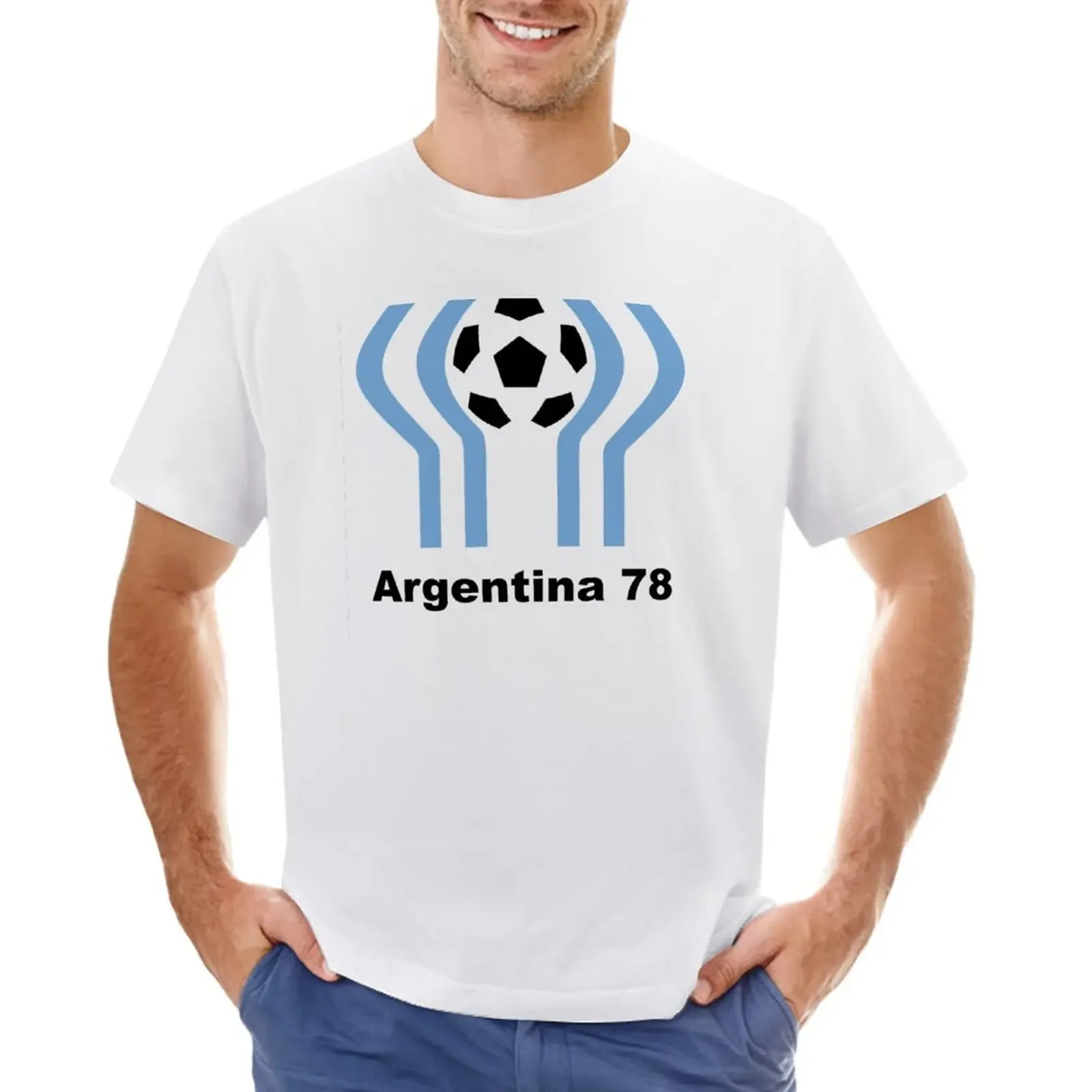 Argentina 78 T-Shirt Abbigliamento Vintage Vintage Magliette Grandi E Alte Per Uomo