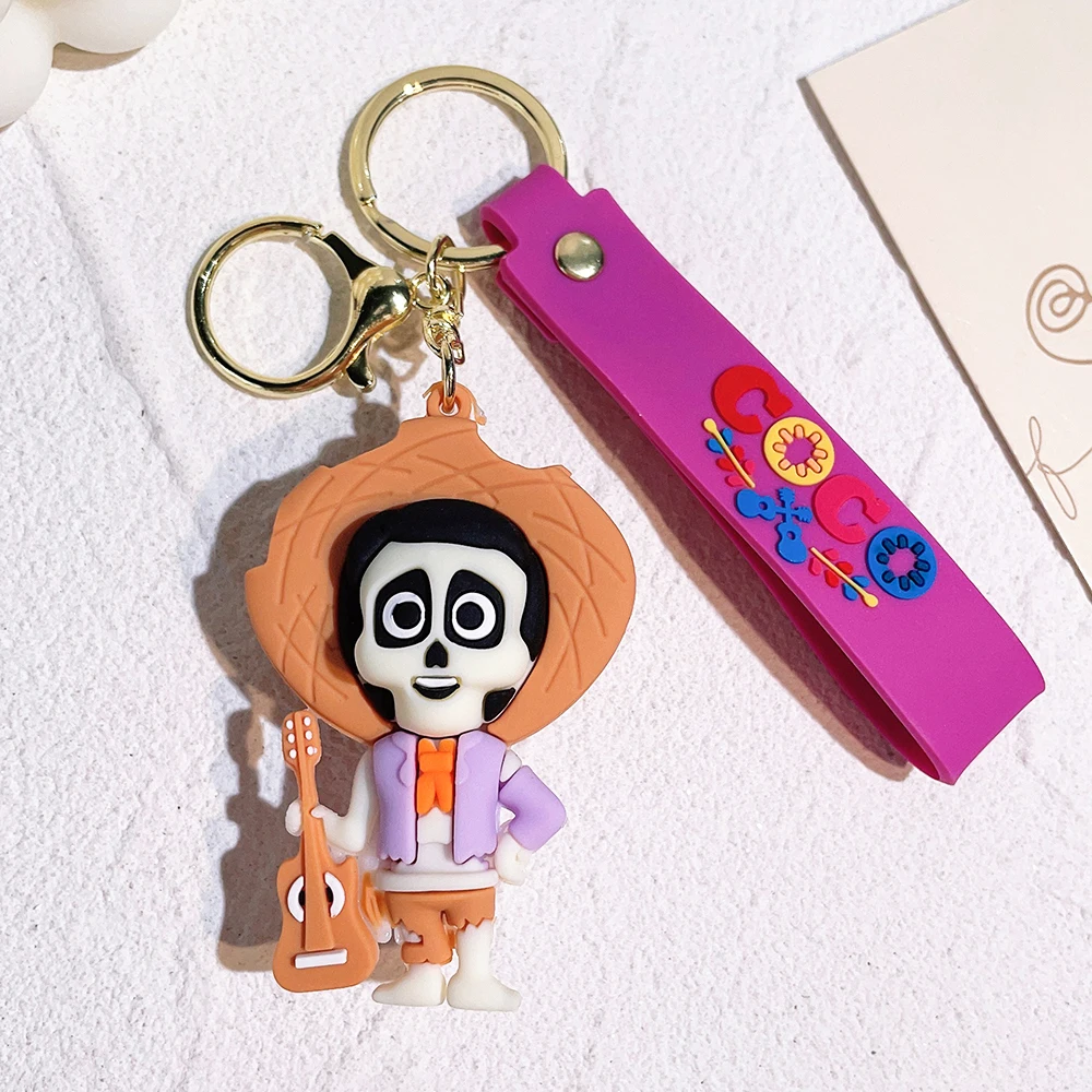 Disney Cartoon Coco Figure Cute Silicone Keychain Hector Rivera Alebrije Keyrings  for Car Keys Pendant for Backpack Accessories - AliExpress