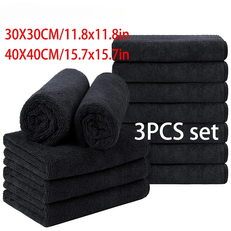 3PCS Microfiber Towels set Thick soft absorbent home hotel beauty salon Hair Stylist Resort Spa Towel cotton towel microfiber cleaning towel microfiber towel set microfiber hair towel