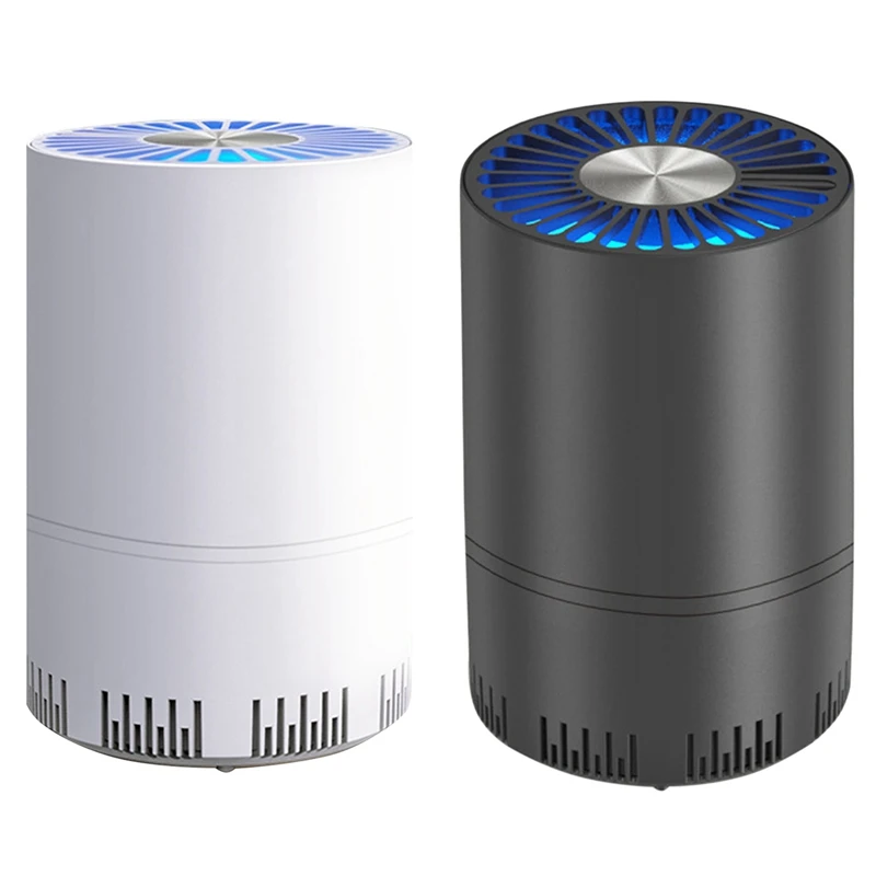 

Air Purifier Home Auto Smoke Detector Hepa Filter Car Air Purifier USB Cable Low Noise With Night Light Desktop