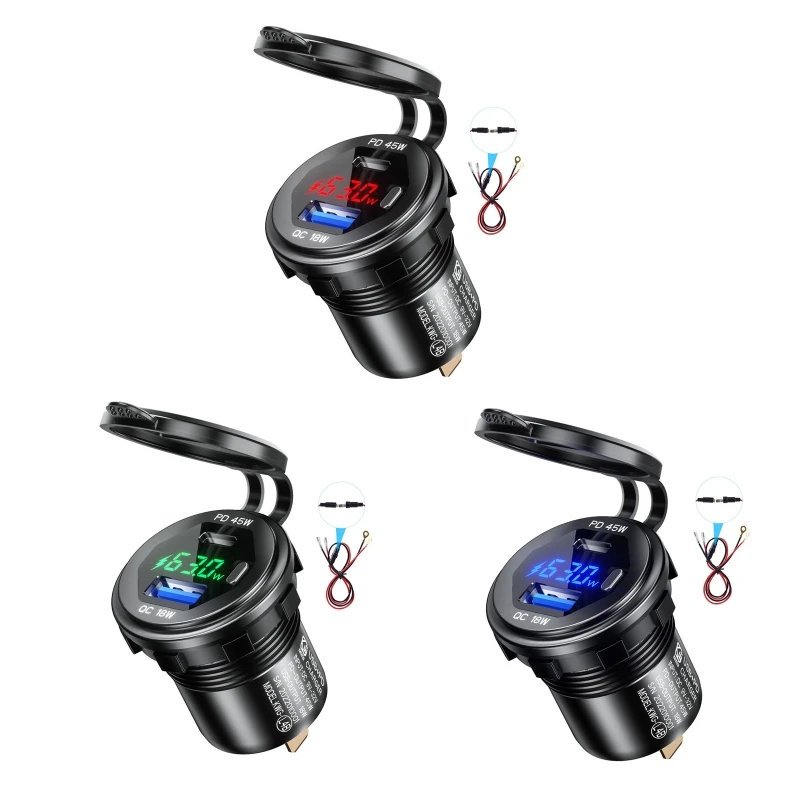 

45W Type PD+18W for QC USB with Voltmeter Phone Charging So N2UB