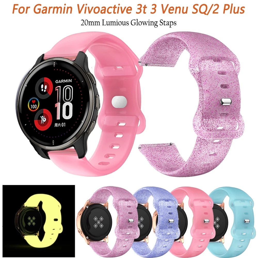 

Силиконовый ремешок для наручных часов 20 мм для Garmin Forerunner 245 M/645/Vivoactive 3/CAME SQ, спортивный аксессуар, браслет