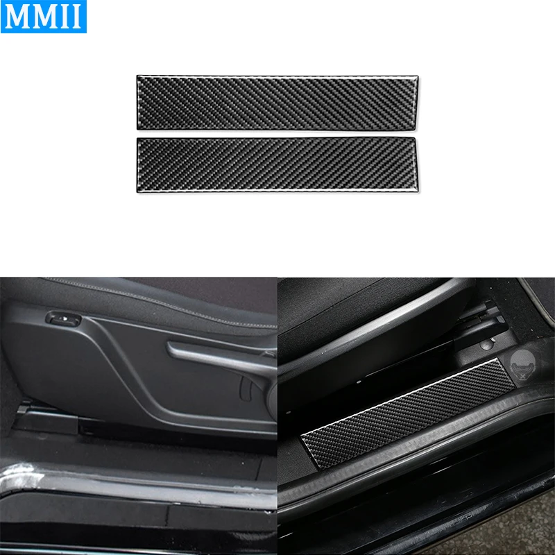 Per Benz Smart 453 Fortwo 2016-2021 Vera Fibra Di Carbonio Built-In Door Sill Bar Soglia Trim Cover Decorazione Accessori Sticker