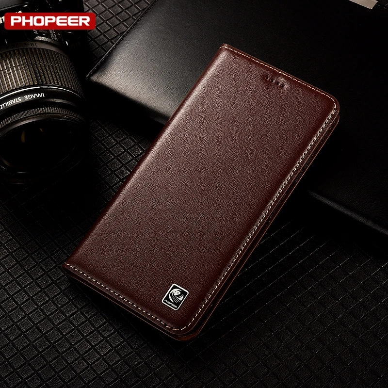 Premium Genuine Leather Flip Wallet Phone Case Cover