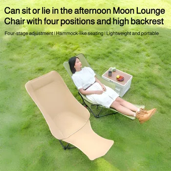 Outdoor Adjustable Folding Chair Portable Camping Chair Lying Or Sitting Balcony Chair With Footrest 1