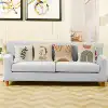 Boho Leaf Monstera Rainbow Sun Pillow Cover Geometric Nordic Living Home Decor Decorative Leaves Floral Linen Cushion Case 2