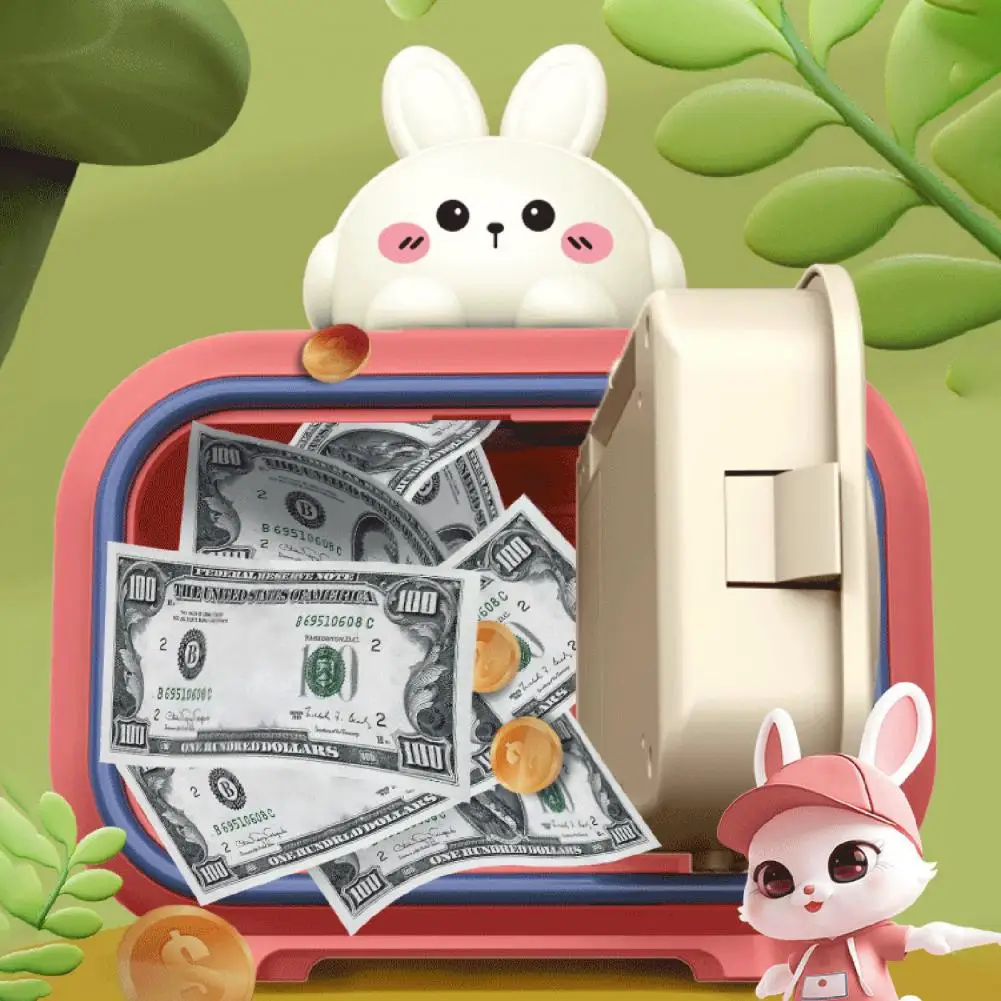 Kids Education Toy Electronic Piggy Bank for Kids with Fingerprint Unlock Capacity Money Saving Box Fun Style Toy for Boys Girls